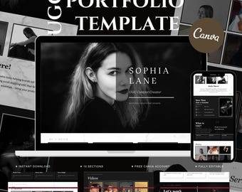 UGC Portfolio Template Canva | Aesthetic Media Kit for Content Creators | Brand Pitch Landing Page | Beginner Friendly