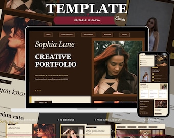 UGC Portfolio Template Canva | Media Kit for Beauty Influencers | Brand Deal Website | Creator Template
