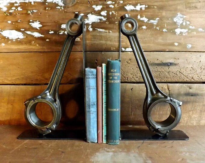 Connecting Rod Bookends Piston Bookends Industrial Bookends Steampunk