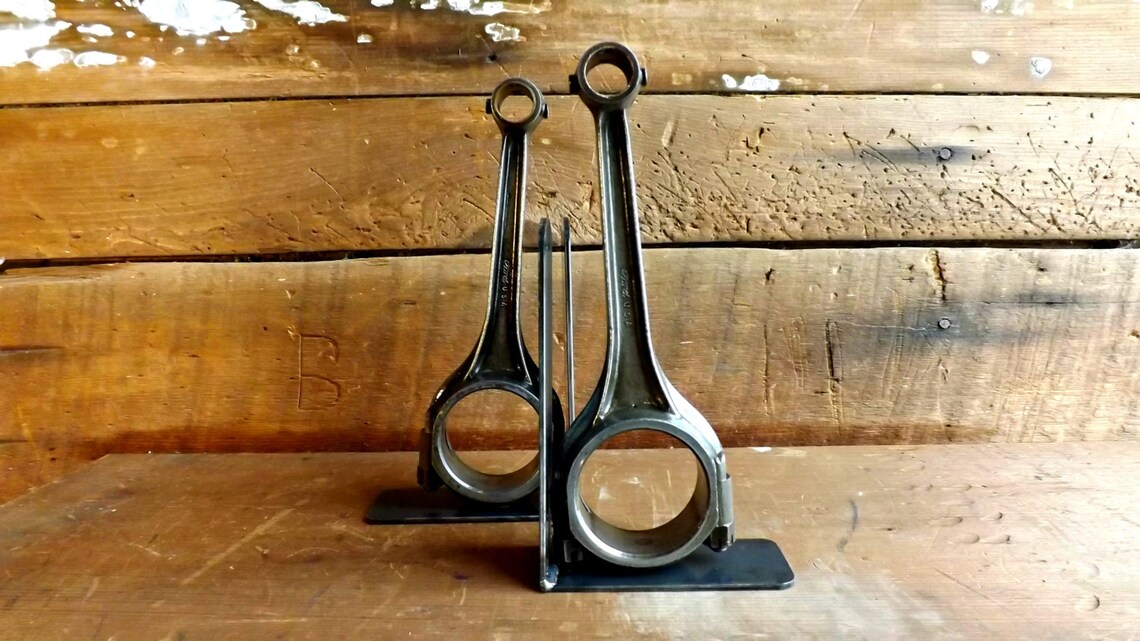 Connecting rod bookends Piston bookends Industrial bookends Etsy