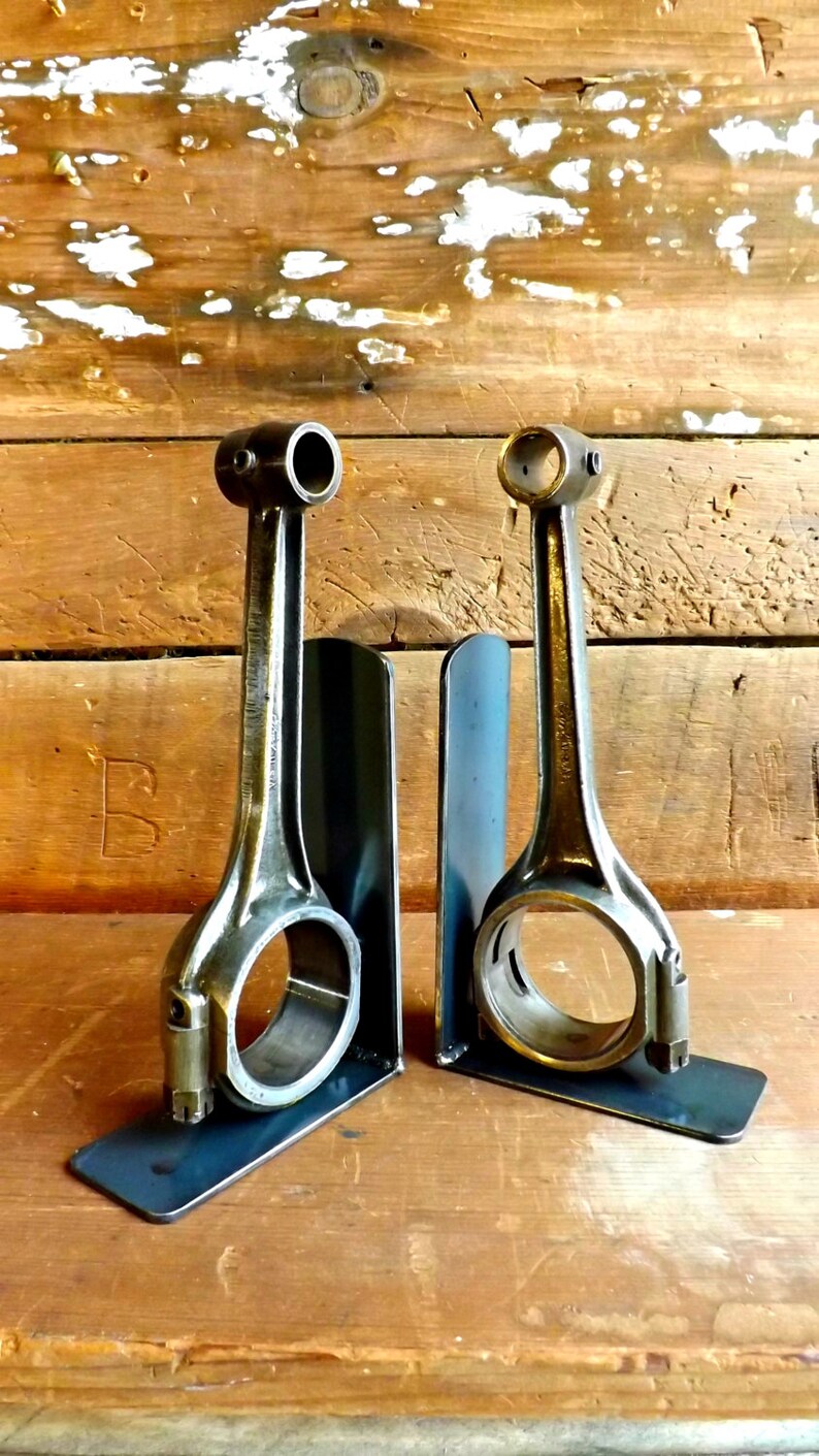 Connecting rod bookends Piston bookends Industrial bookends Etsy