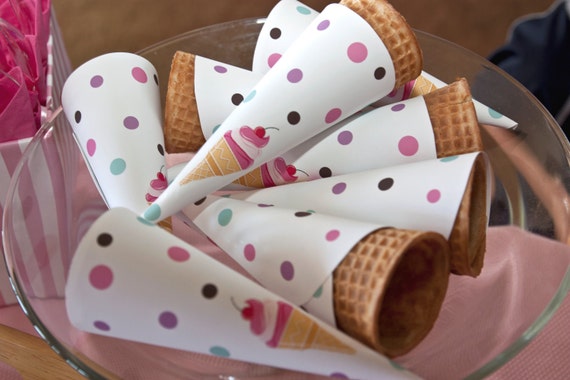 Download Items similar to INSTANT DOWNLOAD - Ice Cream Cone Wraps on Etsy