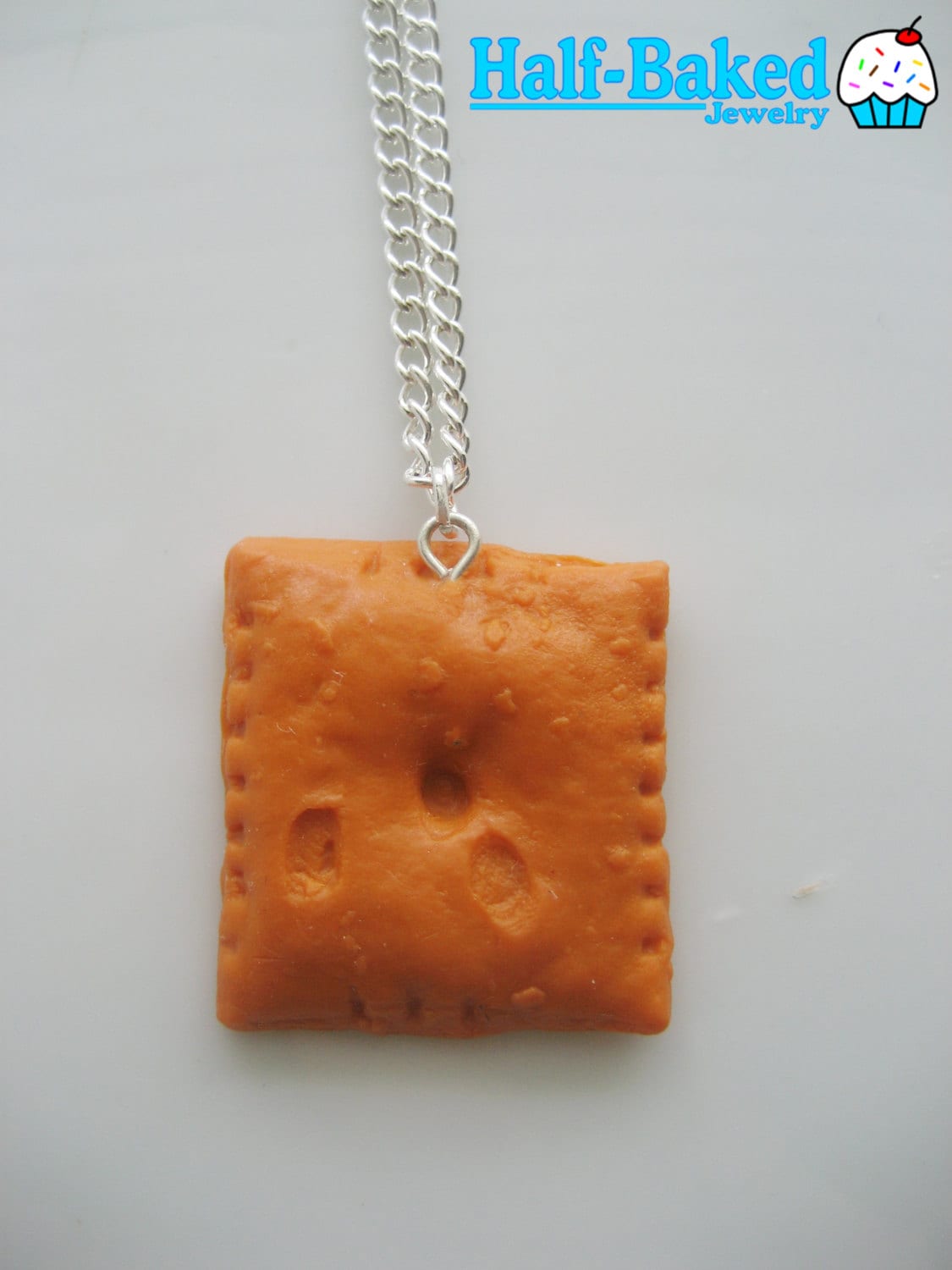 Cheezit Necklace W/ Sterling Silver Chain Etsy