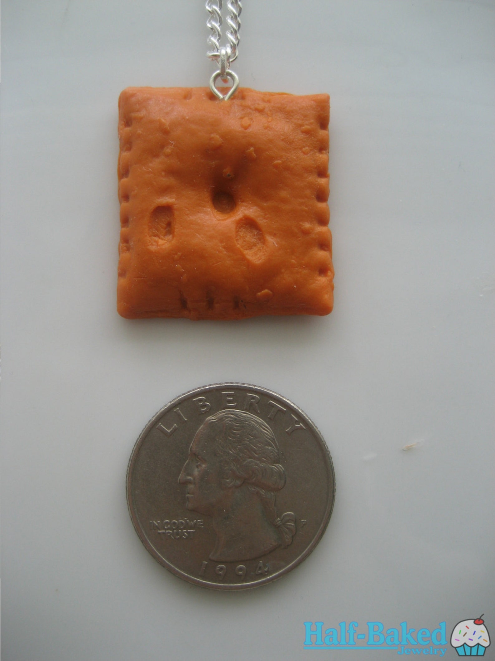 Cheezit Necklace W/ Sterling Silver Chain Etsy