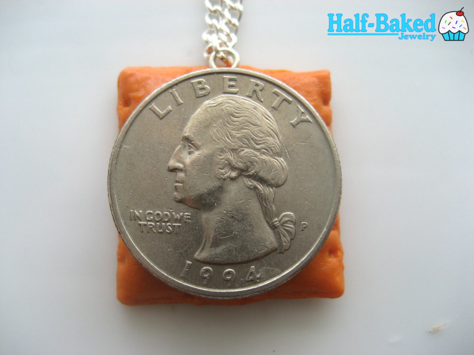 Cheezit Necklace W/ Sterling Silver Chain Etsy