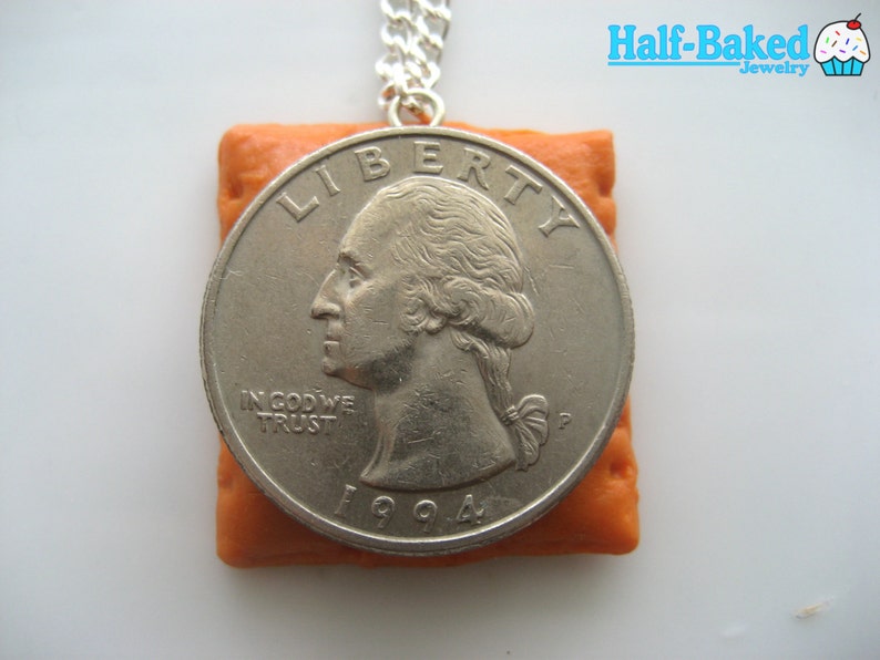 Cheezit Necklace W/ Sterling Silver Chain Etsy