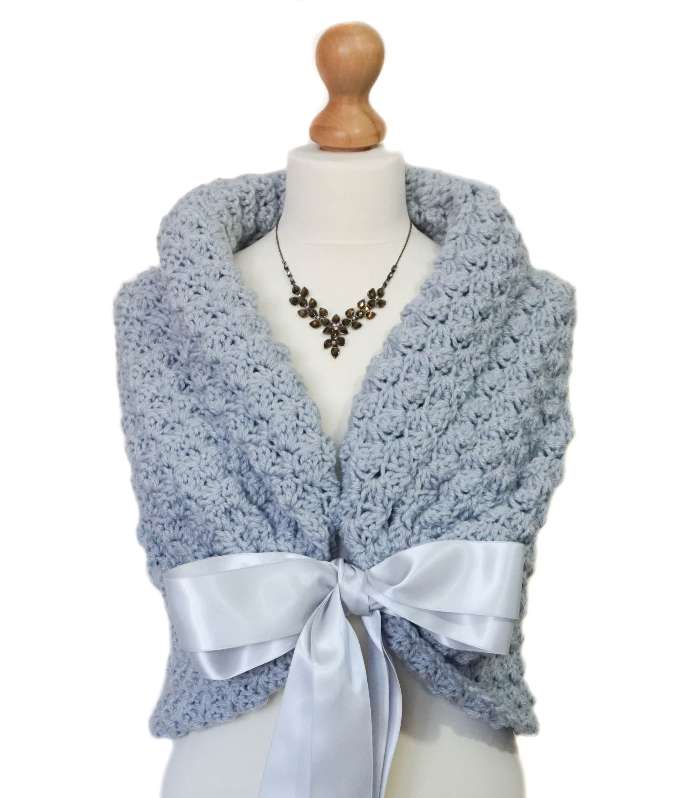 silver grey shawl for wedding
