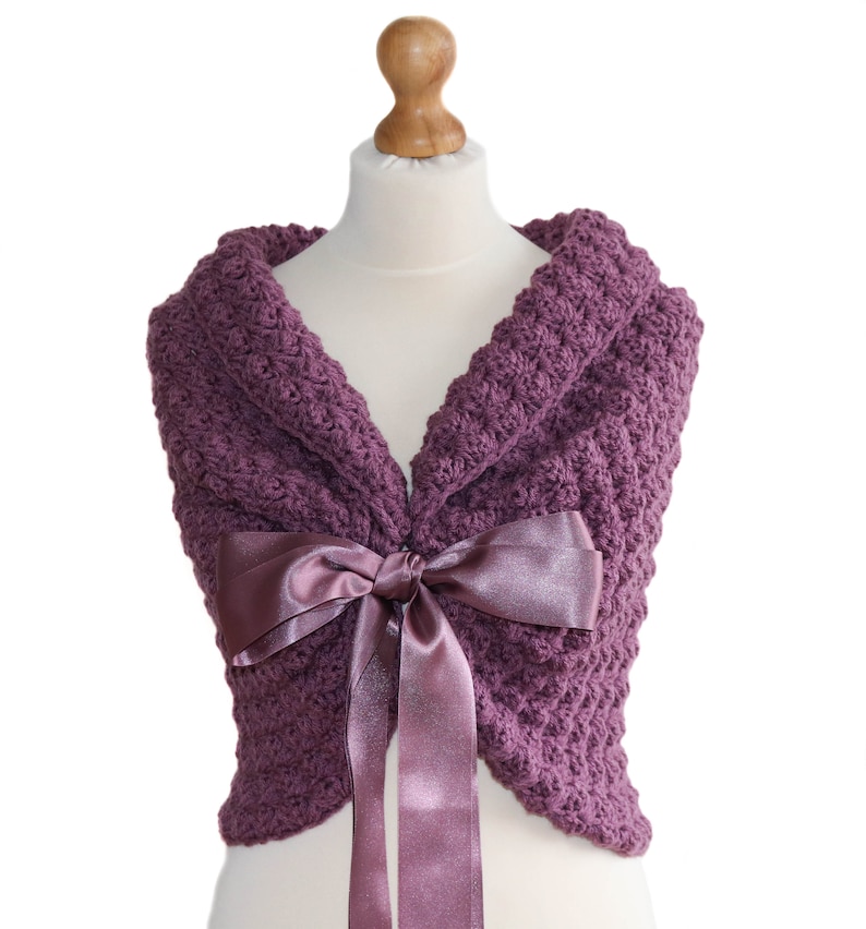 mauve wedding shawl