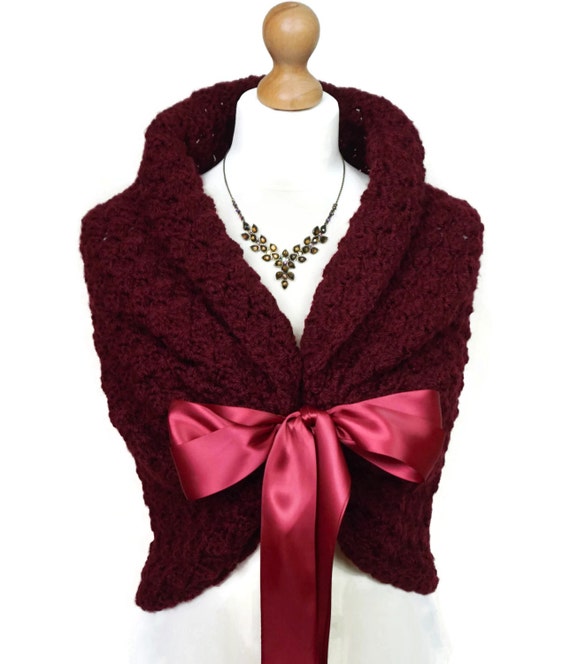 burgundy wedding wrap