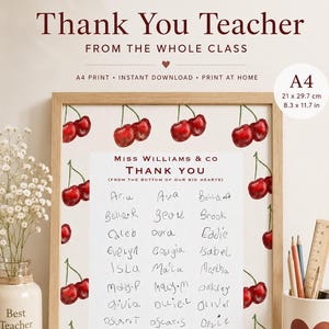 Personalised Teacher Handwriting Keepsake | Class Thank You Gift (Digital Download)