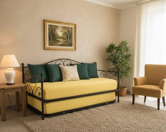Divano Letto in Ferro "Sogno" con Rete Estraibile  Salvaspazio Artigianale Made in Italy MATERASSI E ARREDI ESCLUSI