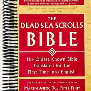 Dead Sea Scrolls Bible English Translation, Oldest Bible Text Spiral Bound, Ancient Scripture Book, Biblical History Study, Christian Gift