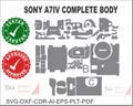 Sony A7 IV Camera Skin Template Svg Dxf Ai Cdr Eps Plt Pdf | Complete Body Vinyl Wrap Cut File