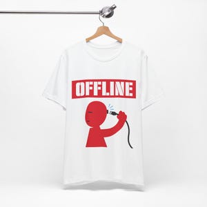 T-shirt Offline · Humour de développeur · T-shirt style dessin animé années 50 pour informaticien · Cadeau amusant pour programmeur (congés payés) image 8