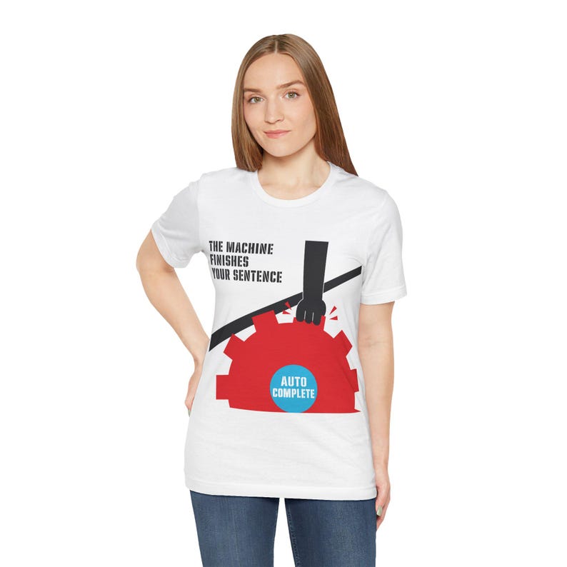 T-shirt Dread existentielle pour programmeur · La machine finit votre phrase · Copilote avec humour à saisie semi-automatique · Cadeau pour développeur de logiciels image 16
