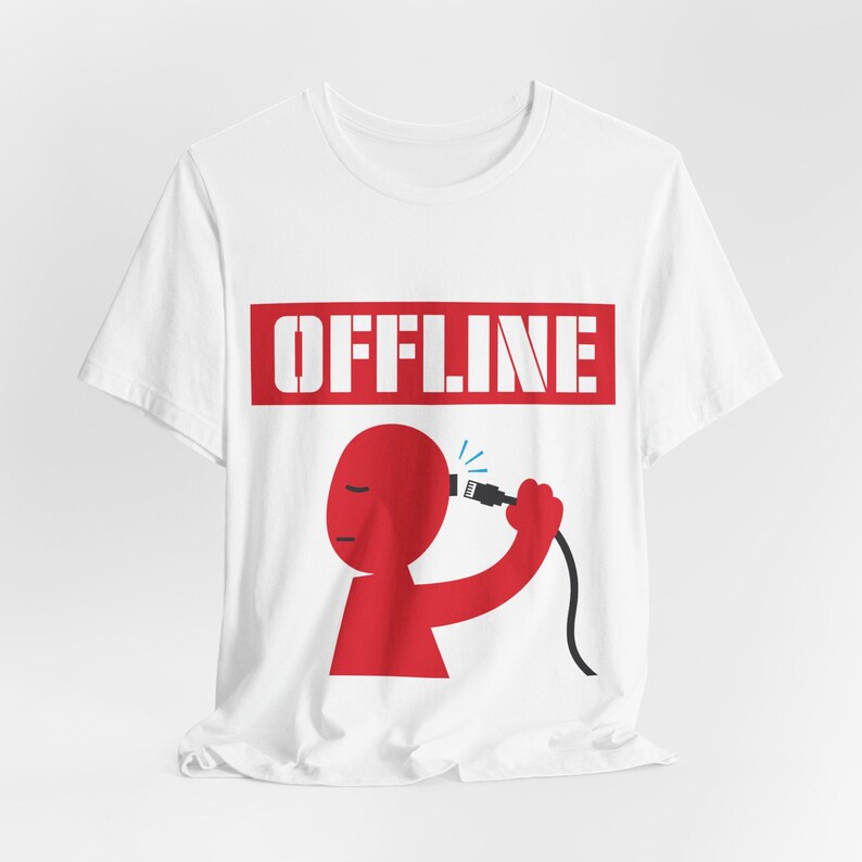 T-shirt Offline · Humour de développeur · T-shirt style dessin animé années 50 pour informaticien · Cadeau amusant pour programmeur (congés payés) image 7