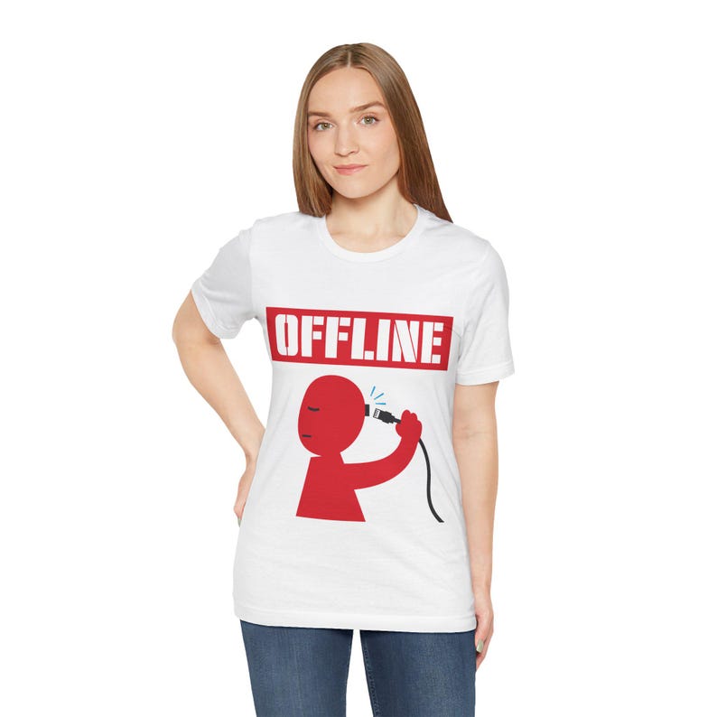T-shirt Offline · Humour de développeur · T-shirt style dessin animé années 50 pour informaticien · Cadeau amusant pour programmeur (congés payés) image 16