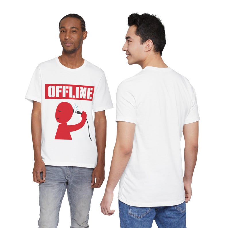T-shirt Offline · Humour de développeur · T-shirt style dessin animé années 50 pour informaticien · Cadeau amusant pour programmeur (congés payés) image 11