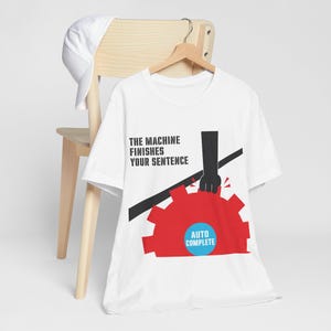 T-shirt Dread existentielle pour programmeur · La machine finit votre phrase · Copilote avec humour à saisie semi-automatique · Cadeau pour développeur de logiciels image 9