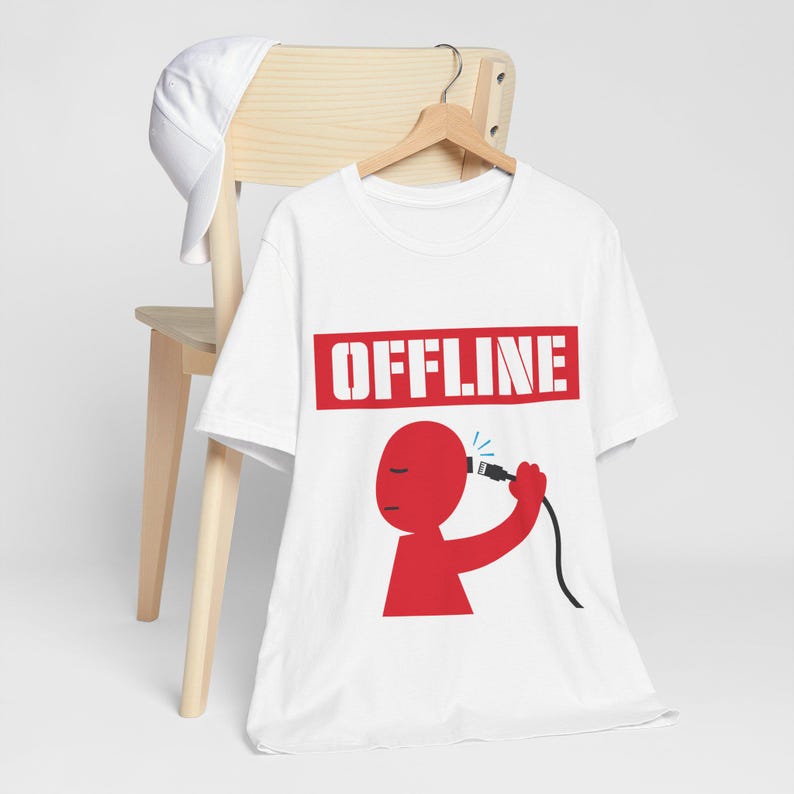 T-shirt Offline · Humour de développeur · T-shirt style dessin animé années 50 pour informaticien · Cadeau amusant pour programmeur (congés payés) image 9