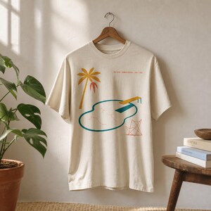 T-shirt met klimaatdrama uit het midden van de vorige eeuw · Leeg nierbad 1962/2045 · Vintage cartoon modern galgenhumor shirt · Cadeau voor millennial doemdenker