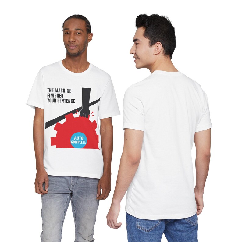 T-shirt Dread existentielle pour programmeur · La machine finit votre phrase · Copilote avec humour à saisie semi-automatique · Cadeau pour développeur de logiciels image 11