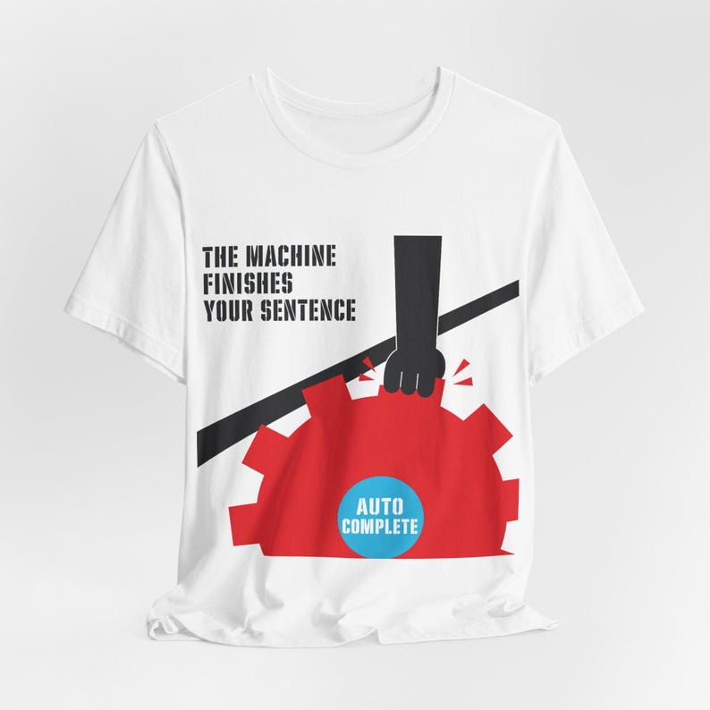 T-shirt Dread existentielle pour programmeur · La machine finit votre phrase · Copilote avec humour à saisie semi-automatique · Cadeau pour développeur de logiciels image 7