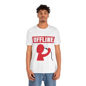 T-shirt Offline · Humour de développeur · T-shirt style dessin animé années 50 pour informaticien · Cadeau amusant pour programmeur (congés payés) image 15