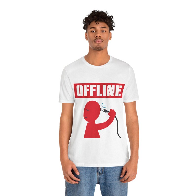 T-shirt Offline · Humour de développeur · T-shirt style dessin animé années 50 pour informaticien · Cadeau amusant pour programmeur (congés payés) image 15