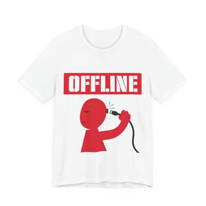 T-shirt Offline · Humour de développeur · T-shirt style dessin animé années 50 pour informaticien · Cadeau amusant pour programmeur (congés payés) image 4