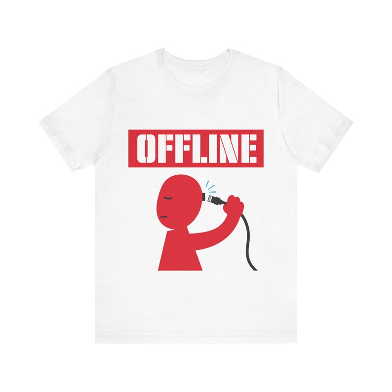 T-shirt Offline · Humour de développeur · T-shirt style dessin animé années 50 pour informaticien · Cadeau amusant pour programmeur (congés payés) image 2
