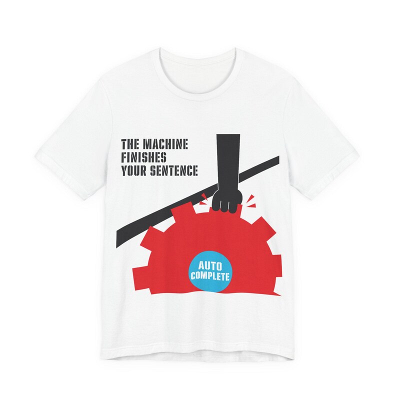 T-shirt Dread existentielle pour programmeur · La machine finit votre phrase · Copilote avec humour à saisie semi-automatique · Cadeau pour développeur de logiciels image 4
