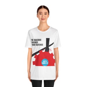 T-shirt Dread existentielle pour programmeur · La machine finit votre phrase · Copilote avec humour à saisie semi-automatique · Cadeau pour développeur de logiciels image 14