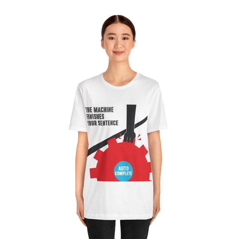 T-shirt Dread existentielle pour programmeur · La machine finit votre phrase · Copilote avec humour à saisie semi-automatique · Cadeau pour développeur de logiciels image 14