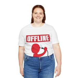 T-shirt Offline · Humour de développeur · T-shirt style dessin animé années 50 pour informaticien · Cadeau amusant pour programmeur (congés payés) image 18