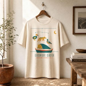 Climate Doomer-T-shirt · Goodnight Glacier Polar Bear · Shirt cartoon uitgestorven dieren uit het midden van de eeuw · Galghumor Cadeau voor millennials