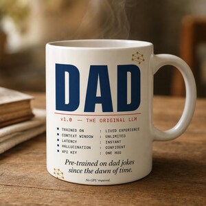 Programmierer Papa Tasse · Papa v1.0 Das Original LLM · Lustige KI-Ingenieur Kaffeetasse · Tech Humor Geschenk für Vater