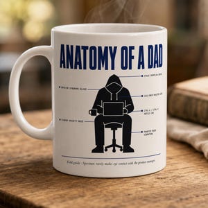 Developer Dad Mug · Anatomy of a Dad Father's Day Coffee Mug · Funny Programmer Gift for Software Engineer Dad · Tech Dad