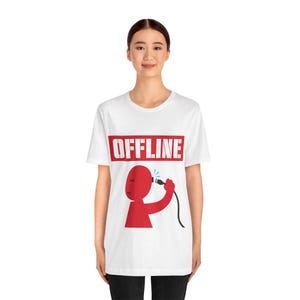 T-shirt Offline · Humour de développeur · T-shirt style dessin animé années 50 pour informaticien · Cadeau amusant pour programmeur (congés payés) image 14