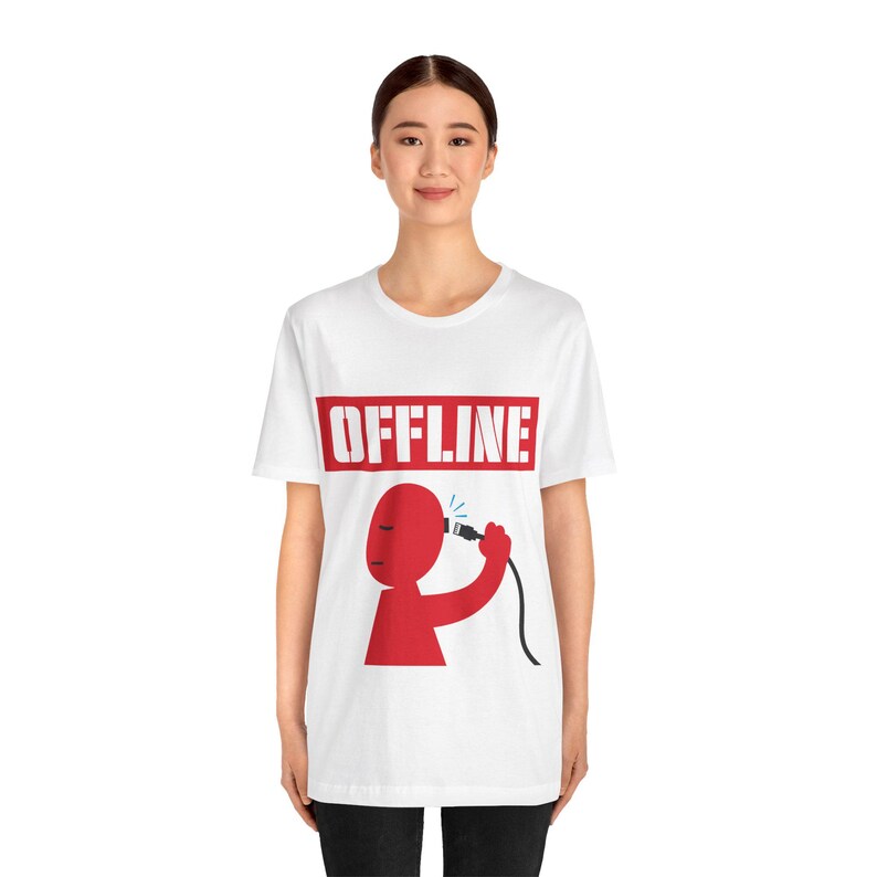 T-shirt Offline · Humour de développeur · T-shirt style dessin animé années 50 pour informaticien · Cadeau amusant pour programmeur (congés payés) image 14