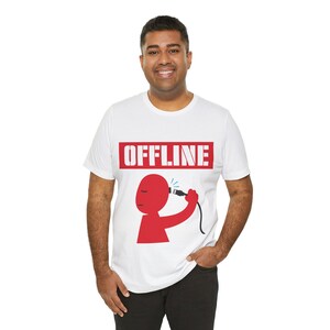 T-shirt Offline · Humour de développeur · T-shirt style dessin animé années 50 pour informaticien · Cadeau amusant pour programmeur (congés payés) image 19