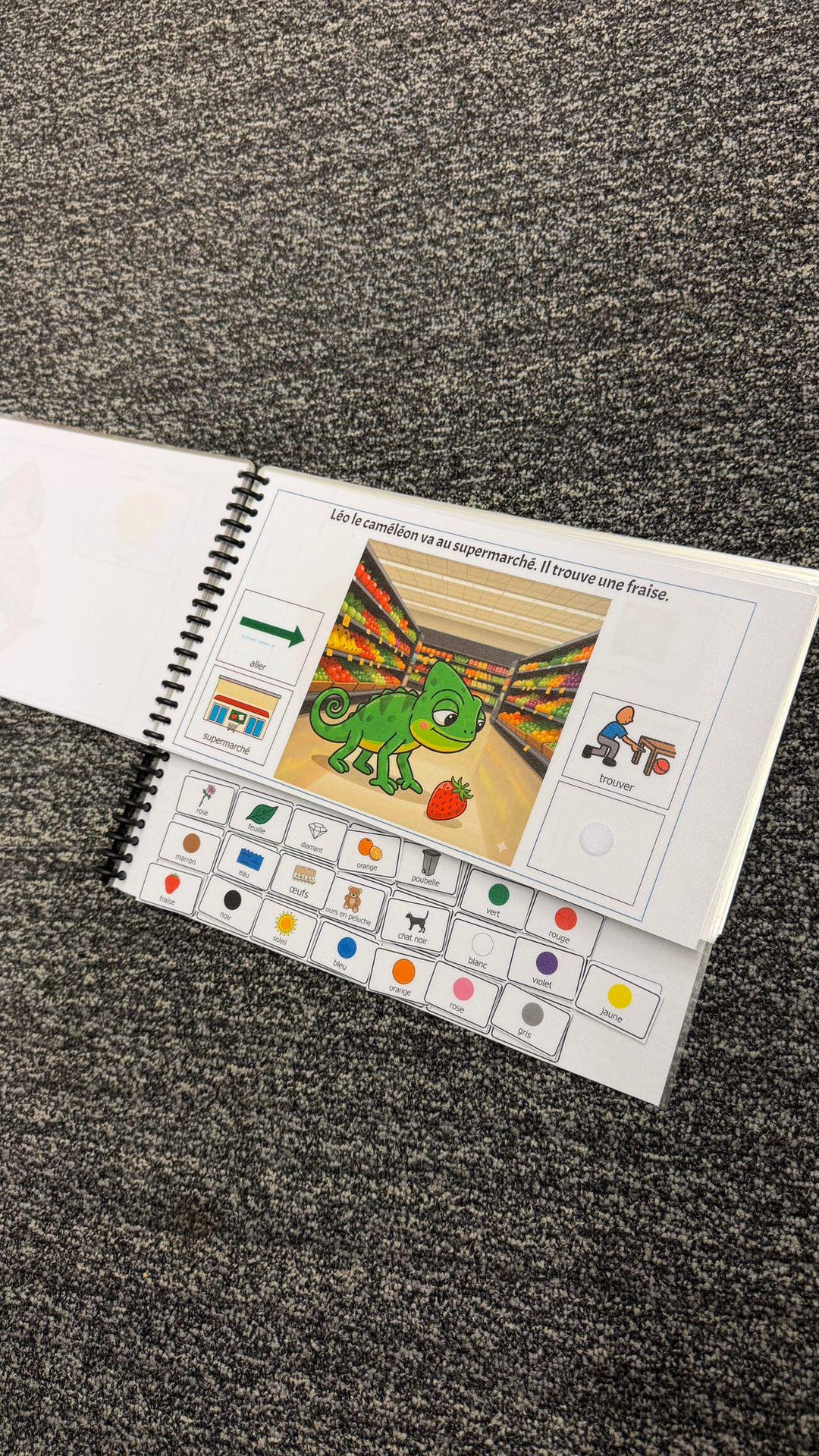 Color:blue Aac AAC Autism Tool - AAC Book With Pictograms: the Chameleon That Changes ...