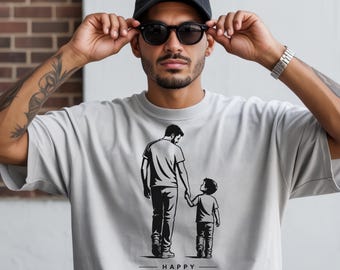Father's Day T-Shirt, Dad Son Matching Apparel, New Dad Gift, Soft Cotton Tee