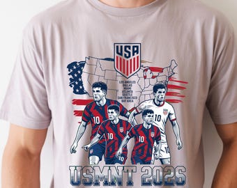 USMNT 2026 Soccer Fan T-Shirt, USA Football Supporter Tee, Patriotic Apparel