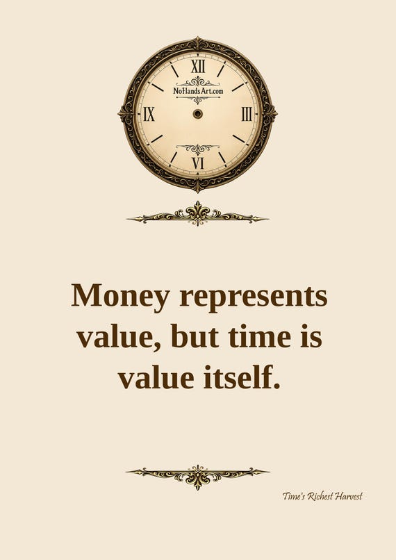 Money Represents Value, but Time Is Value Itself – Digital Download