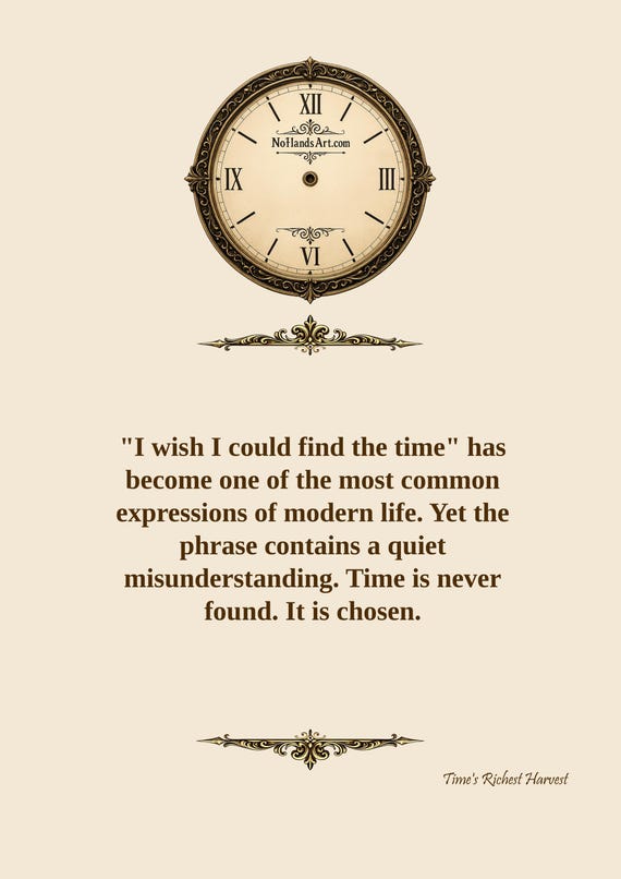 Time Is Never Found. It Is Chosen. – Digital Download