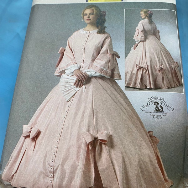 Butterick 5543--Women's Civil War/ 1860s Antebellum Gown--Re-enactors, Stage Costume-Uncut, Factory Folds, sz. 6-12-FREE US SHIPPING!