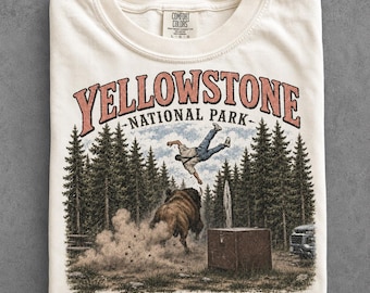 Maglietta "Non accarezzare le mucche soffici", maglietta con colori comodi per il Parco Nazionale di Yellowstone, abbigliamento per viaggi in famiglia, magliette abbinate per il campeggio, regali per le vacanze.