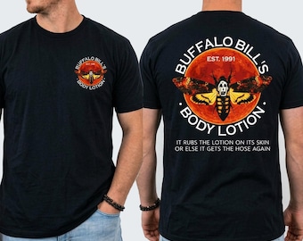 T-shirt Buffalo Bill's Body Lotion Comfort Colors, T-shirt Le Silence des Agneaux (film d'horreur), T-shirt Halloween, T-shirt graphique rétro