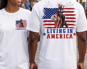 Apollo Creed Living In America Comfort Colors T-Shirt, Patriotic Fourth Of July Vintage America Tee, Retro USA Fighter Shirt, Movie Quotes